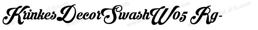 KrinkesDecorSwashW05 Rg字体转换